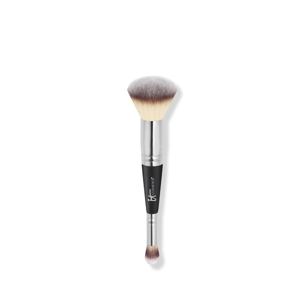 IT Cosmetics Dual-Ended Makeup Brush - Black and Silver